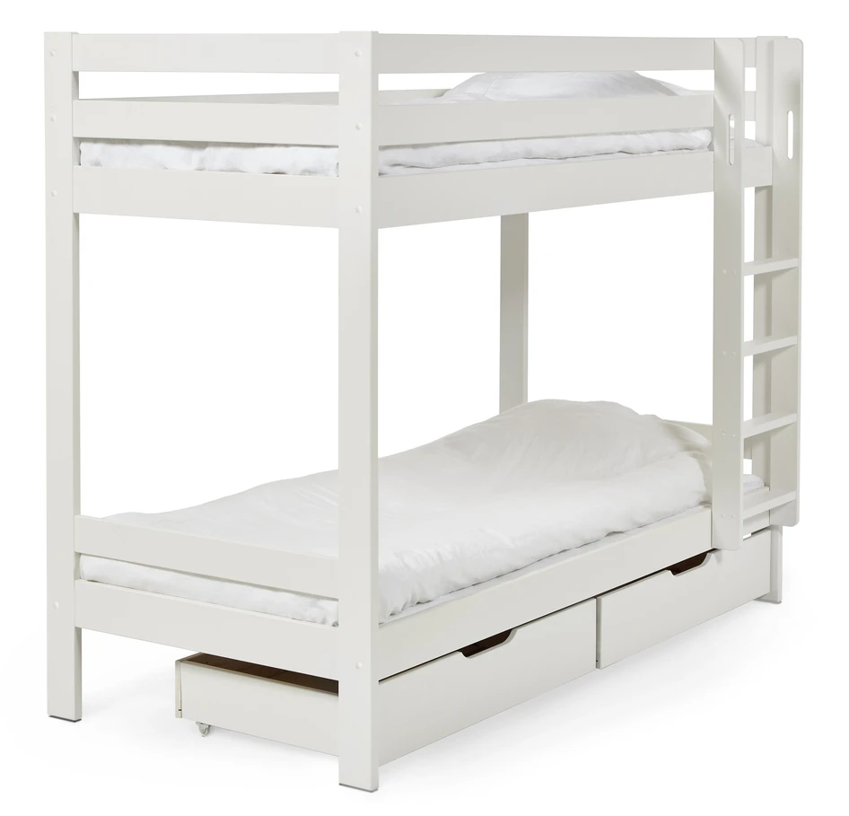 Nora - Våningssäng, 90x200 cm - Vit