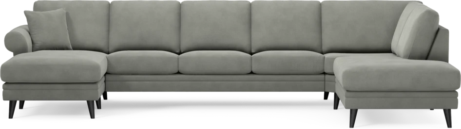 Eden - 3-sits soffa med schäslong vänster och divan höger - Grå