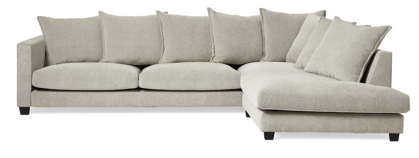 Logan - 2,5-sits soffa med divan höger - Grå