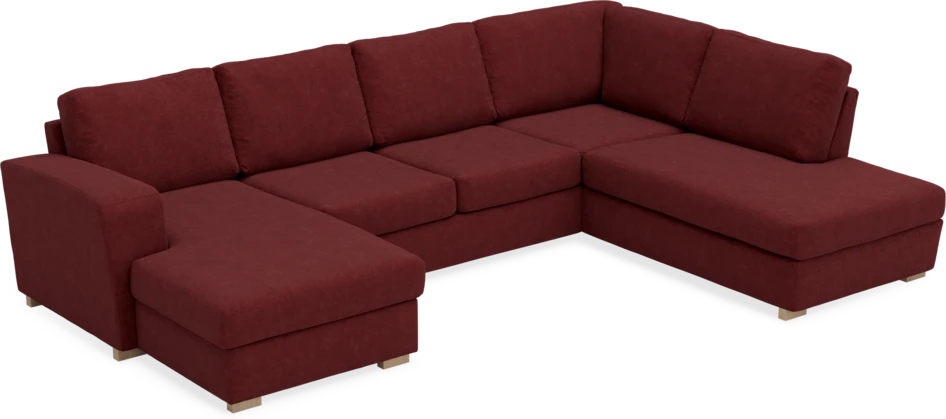 Friday - 3-sits soffa med schäslong vänster och divan höger - Rosa