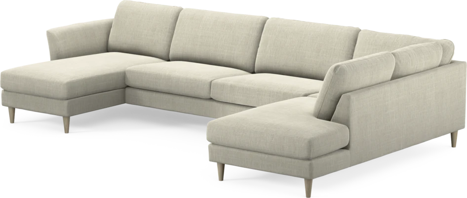 Bridge - 3-sits soffa med schäslong vänster och divan höger - Beige