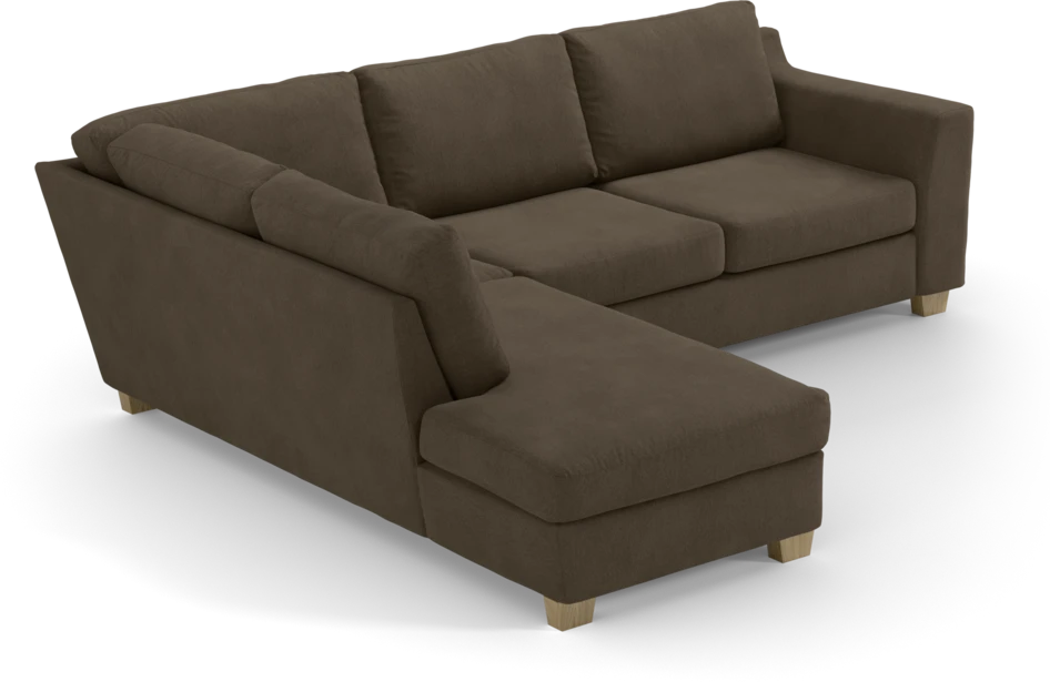 Friday - 2,5-sits soffa med divan vänster - Brun