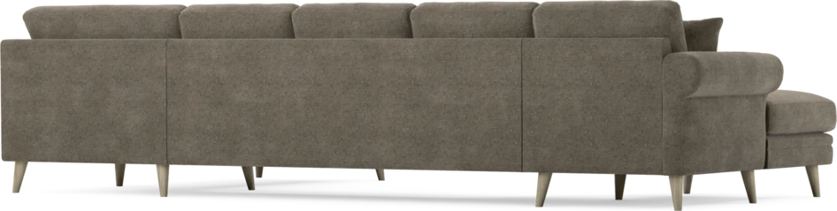 Eden - 3-sits soffa med schäslong vänster och divan höger - Brun