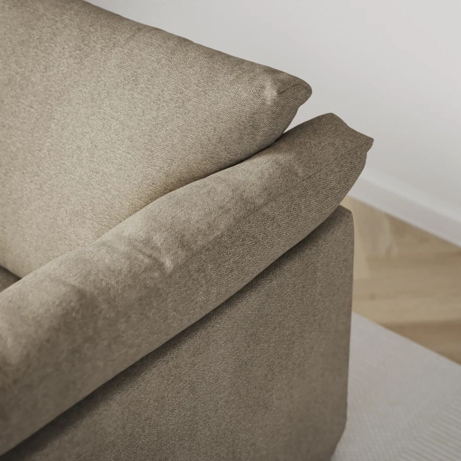 Cherrie - 3-sits soffa med divan höger, med kappa - Grå