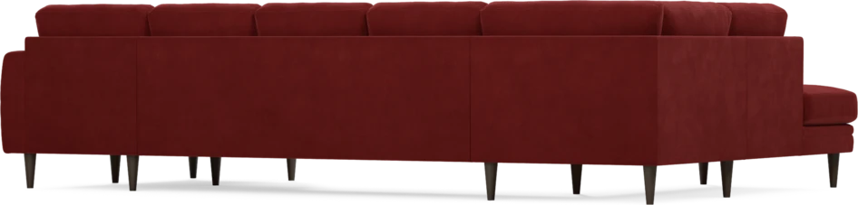 Eden - 3-sits soffa med divan vänster och schäslong höger - Röd