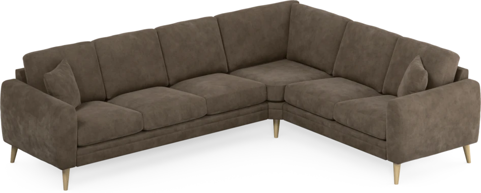 Eden - Hörnsoffa, 3+2-sits - Brun