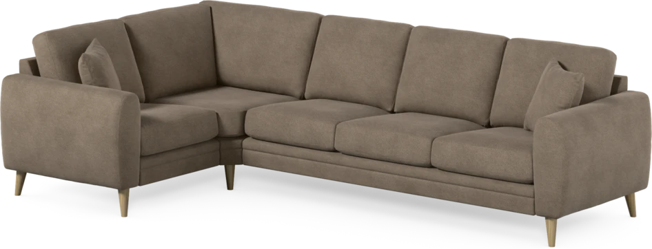 Eden - Hörnsoffa, 1+3-sits - Brun