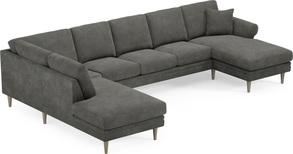 Eden - 3-sits soffa med divan vänster och schäslong höger - Grå