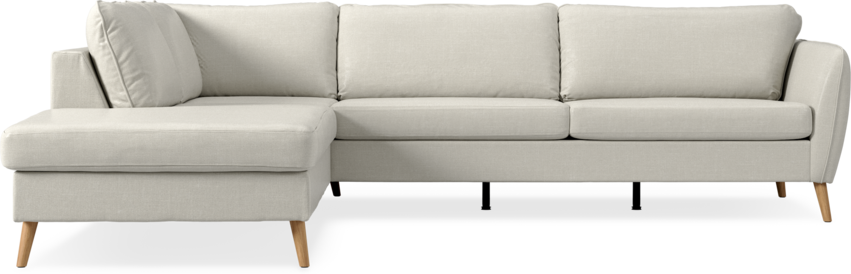 County - 2,5-sits soffa med divan vänster - Vit