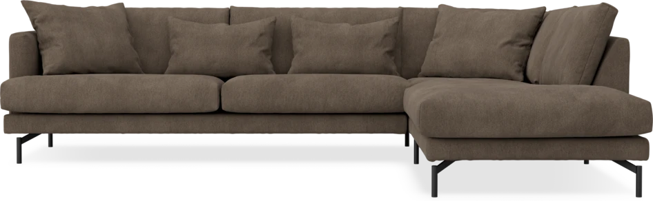 Harper - 3-sits soffa med divan höger - Brun