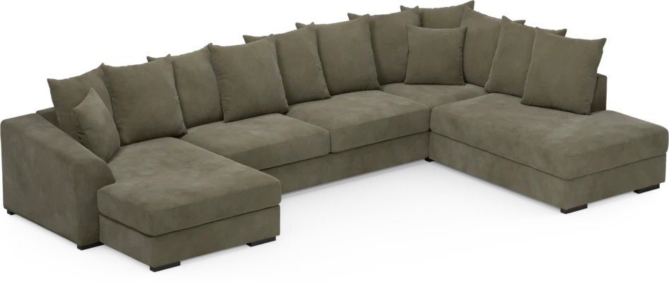 Town - 3-sits soffa med divan höger och schäslong vänster - Grön