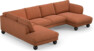 Madison Lux - 2-sits soffa med divan vänster och schäslong höger - Orange