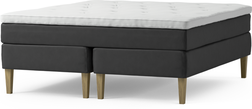 Delux Sense - Kontinentalsäng, dubbelsäng med bäddmadrass och sängben