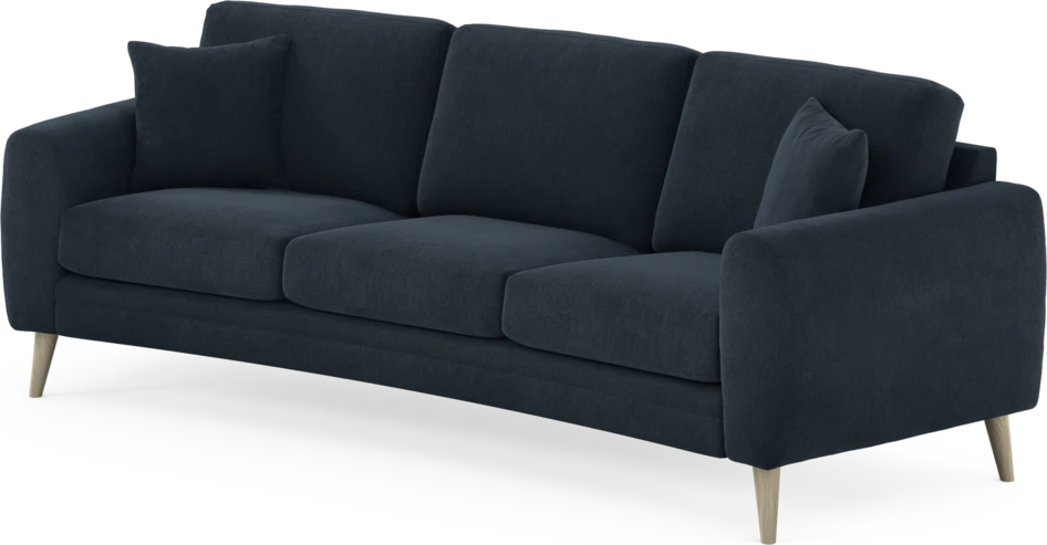 Eden - 3-sits soffa svängd - Blå