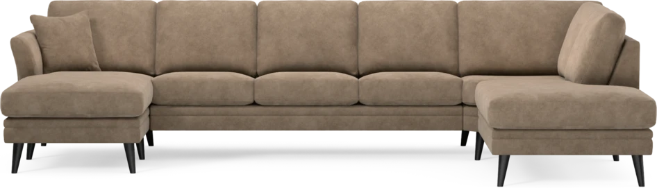 Eden - 3-sits soffa med schäslong vänster och divan höger - Beige