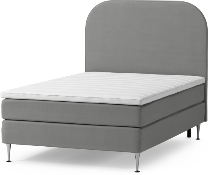 Roma Family, Kontinentalsäng, enkelsäng med bäddmadrass och sänggavel slät, B 105-140