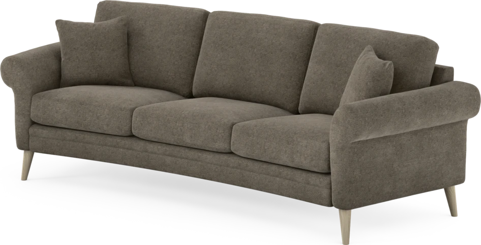 Eden - 3-sits soffa svängd - Brun