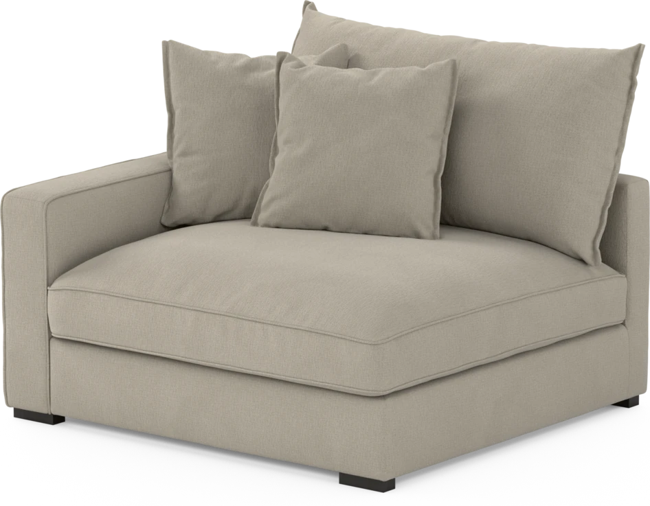 Rossi - 1,5-sits med armstöd vänster - Grå