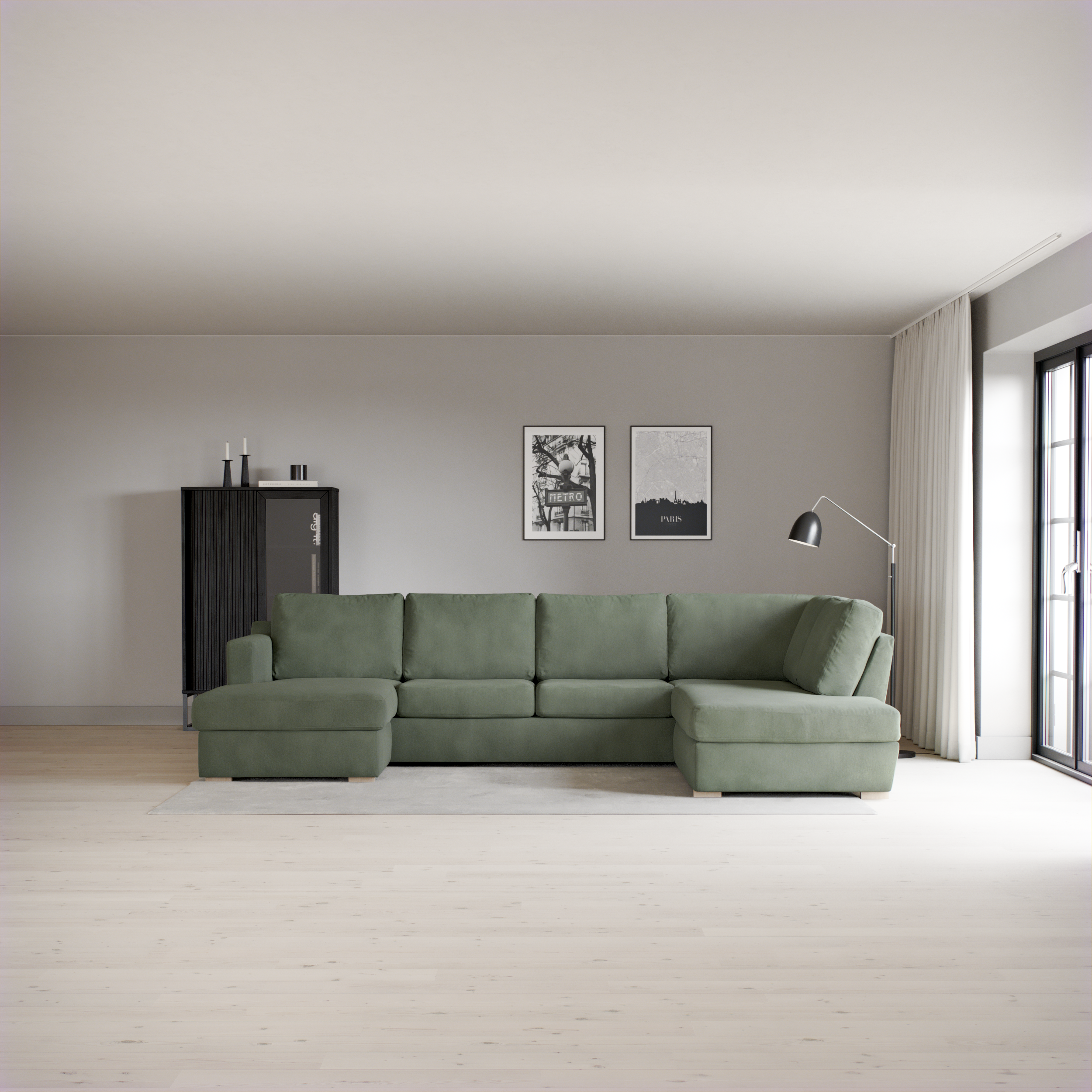 Friday - 3-sits soffa med schäslong vänster och divan höger - inspiration