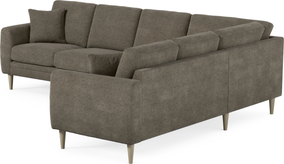 Eden - Hörnsoffa, 3+2-sits - Brun