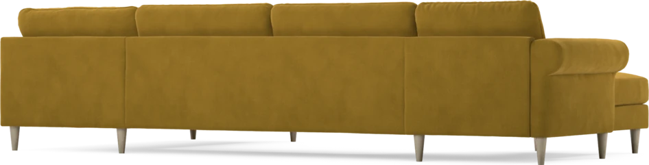 Bridge - 3-sits soffa med schäslong vänster och divan höger - Gul
