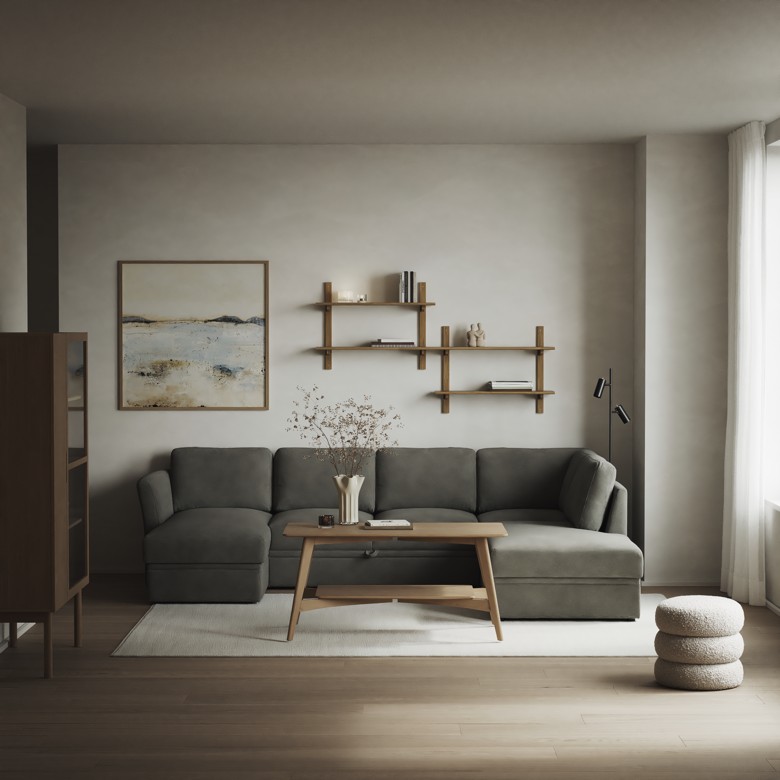 Öland - Bäddsoffa med schäslong vänster och divan höger - inspiration