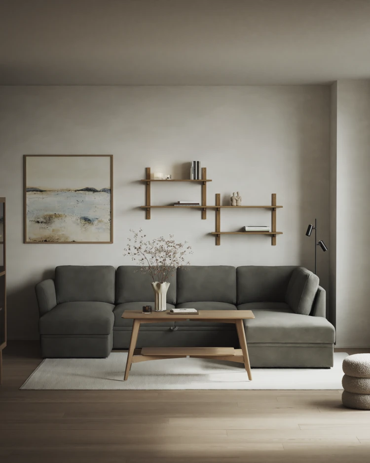 Öland - Bäddsoffa med schäslong vänster och divan höger - inspiration