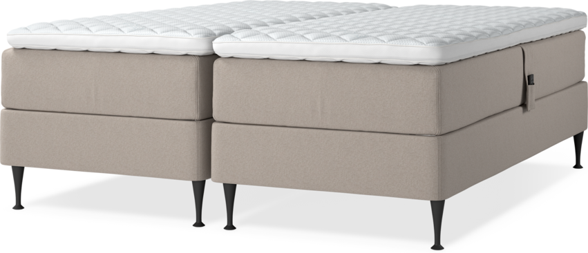 Delux Dream - Ställbar säng, dubbelsäng med bäddmadrass - Beige