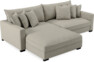 Rossi - 2-sits soffa med schäslong XL vänster - Grå