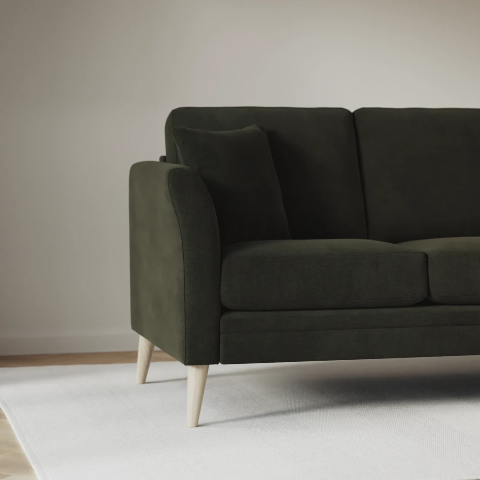 Eden - 3-sits soffa svängd - Grön