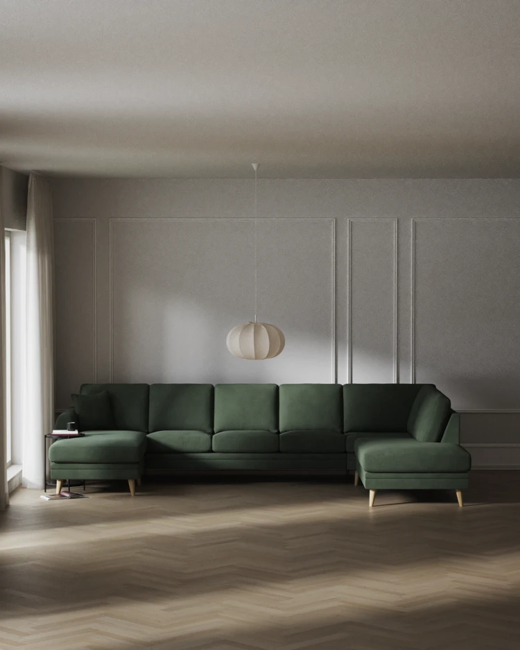 Eden - 3-sits soffa med schäslong vänster och divan höger - inspiration