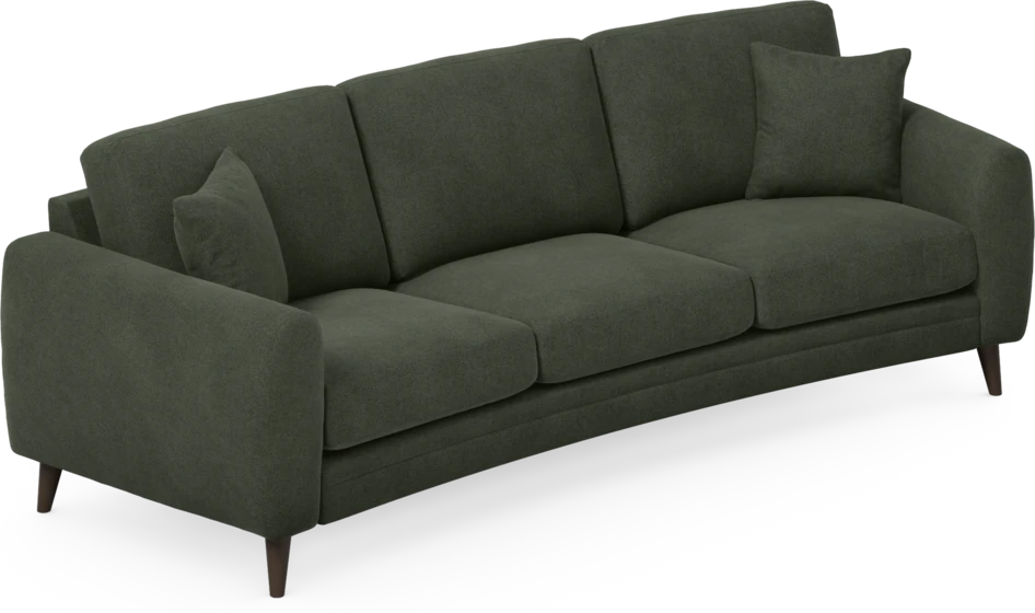 Eden - 3-sits soffa svängd - Grön