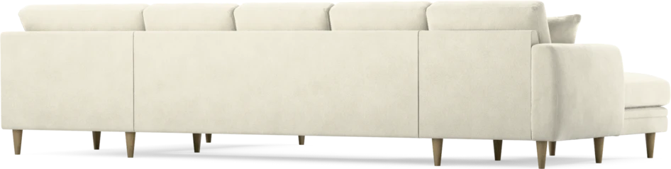 Eden - 3-sits soffa med schäslong vänster och divan höger - Vit