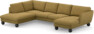Madison Lux - 2-sits soffa med divan vänster och schäslong höger - Gul