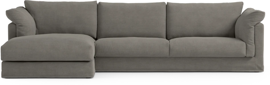 Cherrie Klädsel - Klädsel till 3-sits soffa med schäslong vänster - Grå
