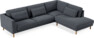 Willow - 3-sits soffa med divan höger, fast klädsel - Blå