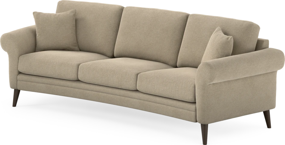 Eden - 3-sits soffa svängd - Beige