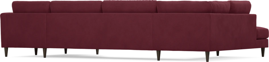 Bridge - 3-sits soffa med divan vänster och schäslong höger - Röd