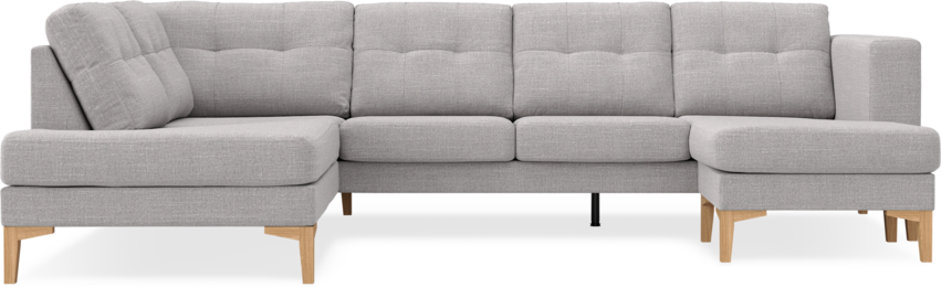 Rio - 3-sits soffa med divan vänster och schäslong höger - Grå