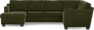 Friday - Hörnsoffa, 3+2-sits med schäslong vänster - Grön