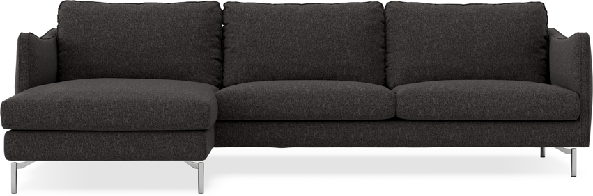 Madison - 3-sits soffa med schäslong vänster - Svart
