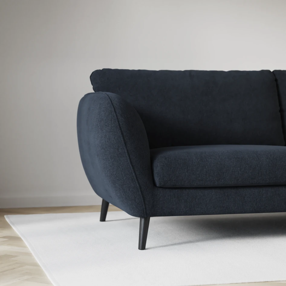 Madison - 2-sits soffa med divan höger - Blå