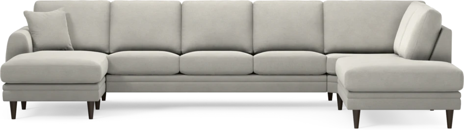 Eden - 3-sits soffa med schäslong vänster och divan höger - Grå