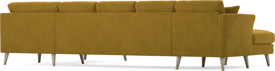 Eden - 3-sits soffa med schäslong vänster och divan höger - Gul
