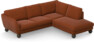 Madison - 2-sits soffa med divan höger - Röd
