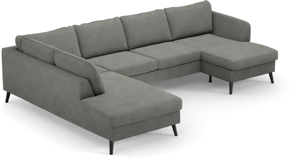 County - 3-sits soffa med divan vänster och schäslong höger - Grå