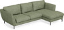 Madison Lux - 2-sits soffa med schäslong höger - Grön