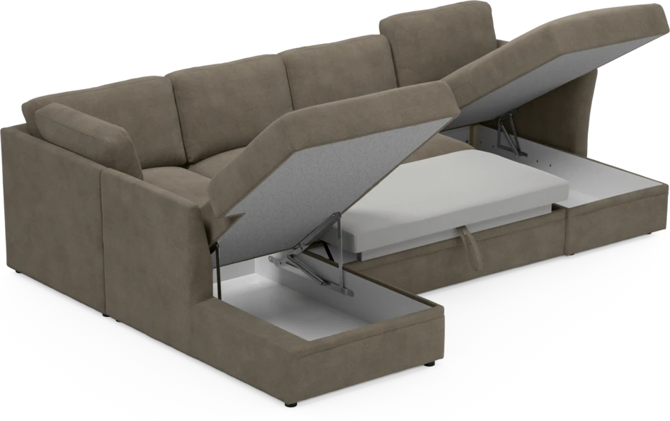 Öland - Bäddsoffa med divan vänster och schäslong höger - Beige