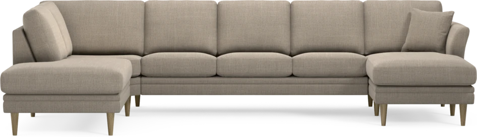 Eden - 3-sits soffa med divan vänster och schäslong höger - Beige
