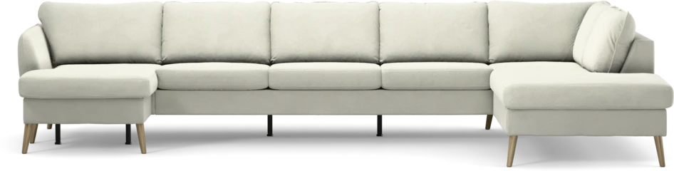 County - 4-sits soffa med schäslong vänster och divan höger - Vit